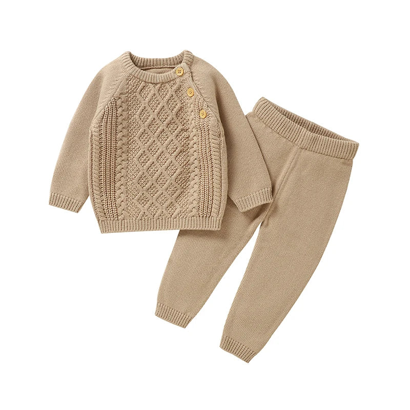 Stylish Knit Sweater and Pants for Newborns
