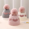 Soft and Fluffy Children's Beanie with Cute Love Pattern