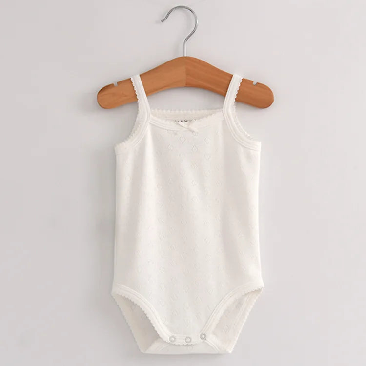 Sleeveless Pure Cotton One-Pieces